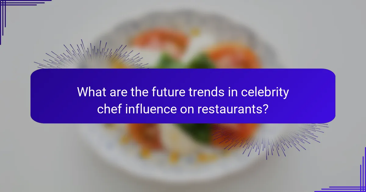 What are the future trends in celebrity chef influence on restaurants?