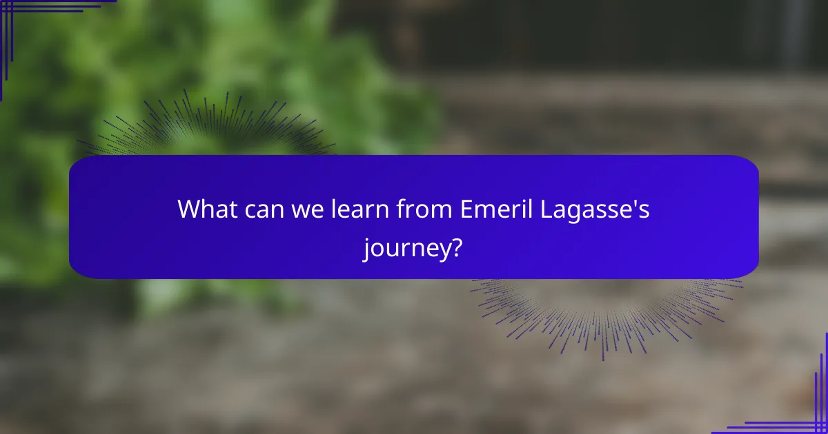 What can we learn from Emeril Lagasse's journey?